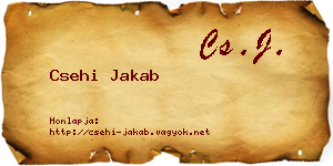 Csehi Jakab névjegykártya