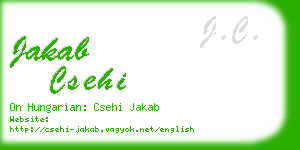 jakab csehi business card